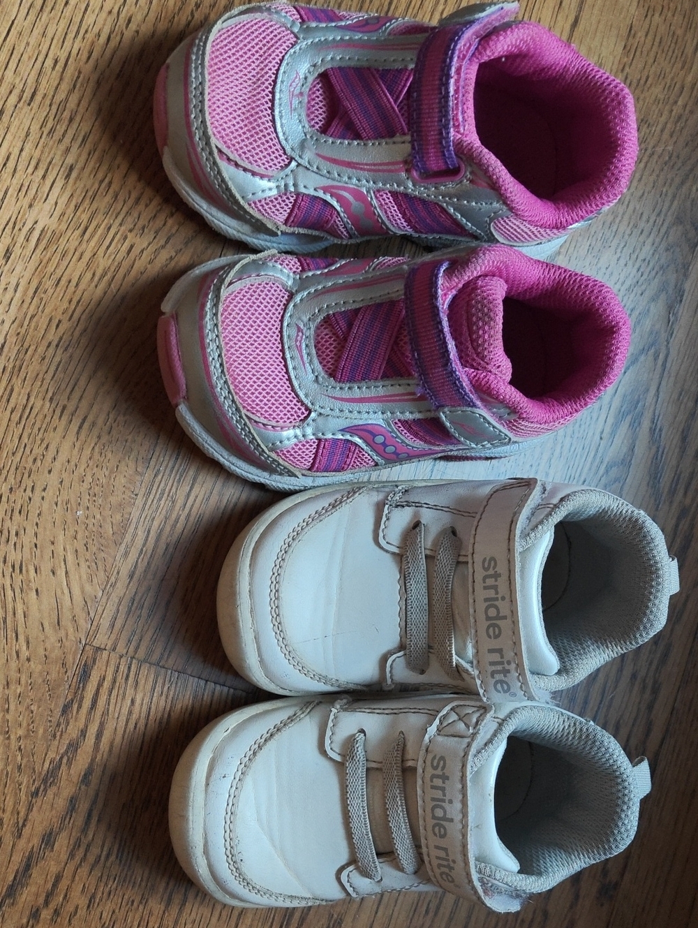 Stride Rite And Saucony Pink and White Toddler Sneakers Duo Size 5 Toddler
